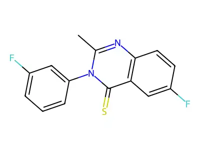 4(3H)-Quinazolinethione, 6-fluoro-3-(3-fluorophenyl)-2-methyl- structure