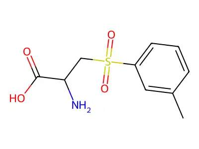 2-Amino-3-(3-methylphenyl)sulfonylpropanoic acid structure