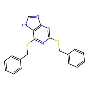 2,6-bis(benzylsulfanyl)-7H-purine structure