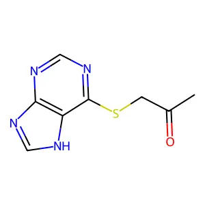2-Propanone, (purin-6-ylthio)- structure