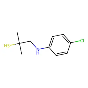 1-(对氯苯氨基)-2-甲基-2-丙硫醇 structure