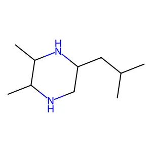 2,3-Dimethyl-5-(2-methylpropyl)piperazine structure