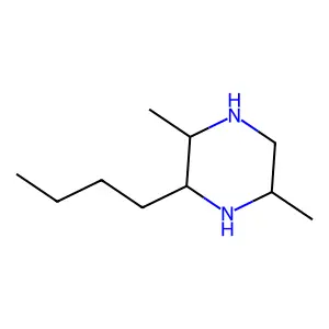 3-Butyl-2,5-dimethylpiperazine structure