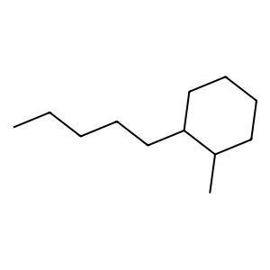 1-Methyl-2-pentylcyclohexane structure