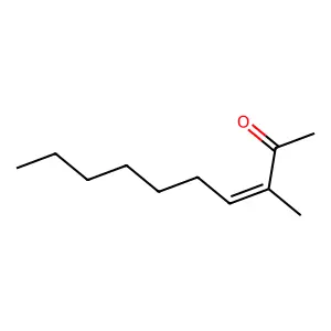 (E)-3-methyldec-3-en-2-one structure