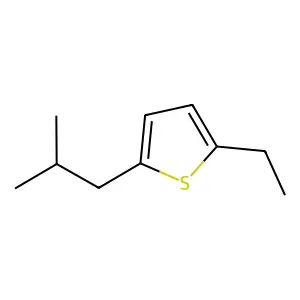 2-Ethyl-5-(2-methylpropyl)thiophene structure