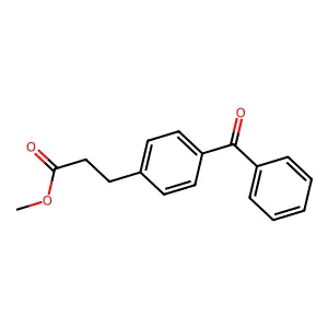 Benzenepropanoic acid, 4-benzoyl-, methyl ester structure