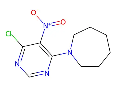 1-(6-Chloro-5-nitropyrimidin-4-yl)azepane structure
