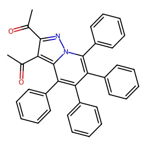 1,1'-(4,5,6,7-Tetraphenylpyrazolo[1,5-a]pyridine-2,3-diyl)di(ethan-1-one) structure