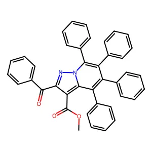 Methyl 2-benzoyl-4,5,6,7-tetraphenylpyrazolo[1,5-a]pyridine-3-carboxylate structure