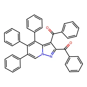 (4,5,6-Triphenylpyrazolo[1,5-a]pyridine-2,3-diyl)bis(phenylmethanone) structure