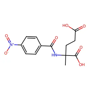 2-Methyl-2-[(4-nitrobenzoyl)amino]pentanedioic acid structure