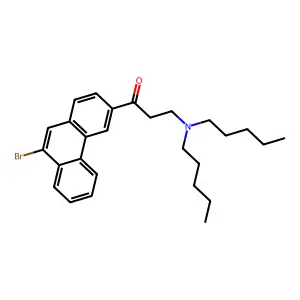 1-(9-Bromo-3-phenanthryl)-3-(dipentylamino)-1-propanone structure