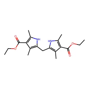 5,5'-Methylenebis(2,4-dimethyl-1H-pyrrole-3-carboxylic acid) diethyl ester structure
