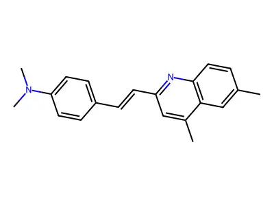 4,6-dimethyl-2-(p-N,N-dimethylaminostyryl)quinoline structure