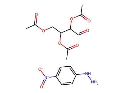 Tri-O-acetyl-D-erythrose-p-nitrophenylhydrazine structure