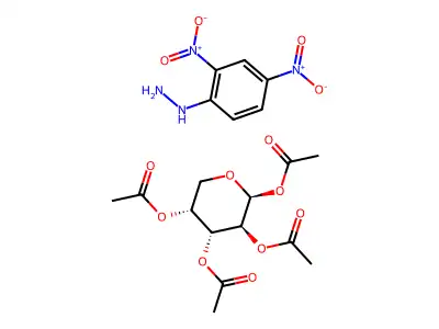 Tetra-O-acetyl-D-arabinose 2,4-dinitrophenylhydrazine structure