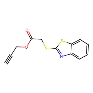 Prop-2-ynyl 2-(1,3-benzothiazol-2-ylsulfanyl)acetate structure