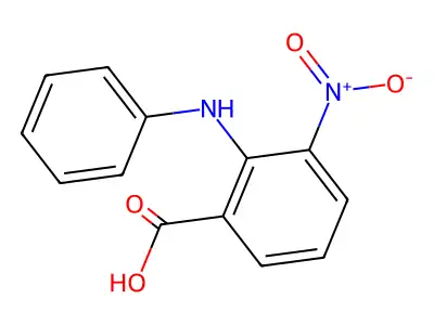 3-Nitro-2-phenylaminobenzoic acid structure