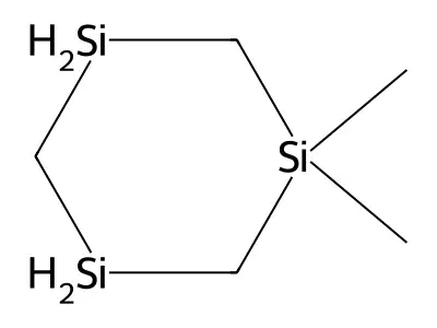 1,1-Dimethyl-1,3,5-trisilacyclohexane structure