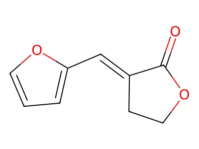 (3E)-3-(furan-2-ylmethylidene)oxolan-2-one structure