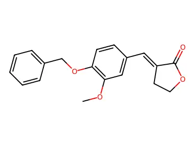 3-[(3-Methoxy-4-phenylmethoxyphenyl)methylidene]oxolan-2-one structure