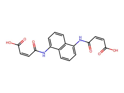 4,4'-[1,5-naphthalenediyldi(imino)]bis(4-oxo-2-butenoic acid) structure