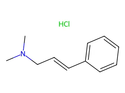 N,N-dimethyl-3-phenylprop-2-en-1-amine;hydrochloride structure
