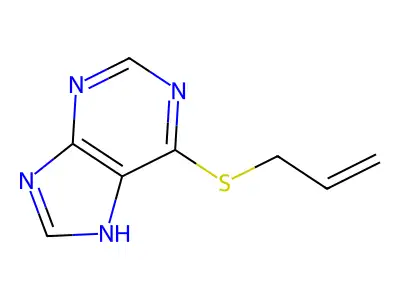 8-prop-2-enylsulfanyl-7H-purine structure