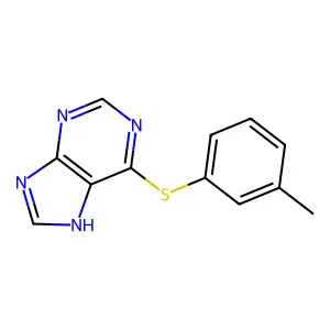 6-(3-methylphenyl)sulfanyl-5H-purine structure