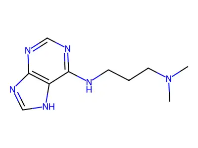 N1,N1-dimethyl-N3-(9H-purin-6-yl)-1,3-propanediamine structure