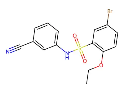 5-Bromo-N-(3-cyanophenyl)-2-ethoxybenzene-1-sulfonamide structure