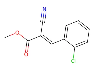 Methyl (2Z)-3-(2-chlorophenyl)-2-cyanoacrylate structure