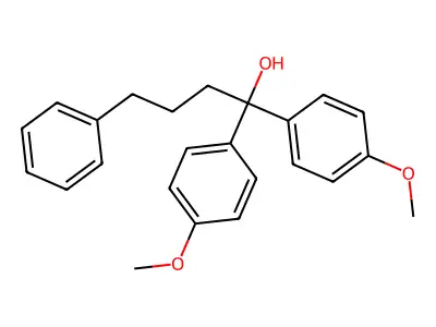 1,1-Bis(4-methoxyphenyl)-4-phenylbutan-1-ol structure