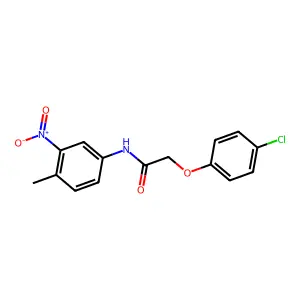 2-(4-chlorophenoxy)-N-(4-methyl-3-nitrophenyl)acetamide structure
