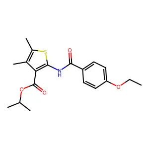 Isopropyl 2-[(4-ethoxybenzoyl)amino]-4,5-dimethyl-3-thiophenecarboxylate structure