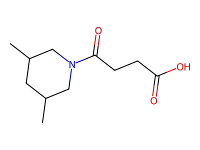 4-(3,5-Dimethyl-1-piperidinyl)-4-oxobutanoic acid structure