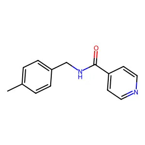 N-[(4-methylphenyl)methyl]pyridine-4-carboxamide structure