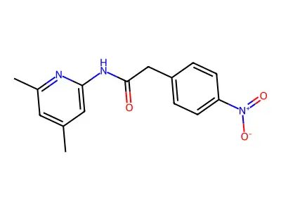 N-(4,6-dimethylpyridin-2-yl)-2-(4-nitrophenyl)acetamide structure
