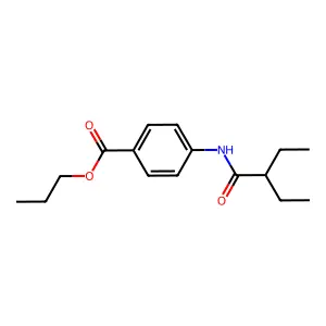 Propyl 4-[(2-ethylbutanoyl)amino]benzoate structure