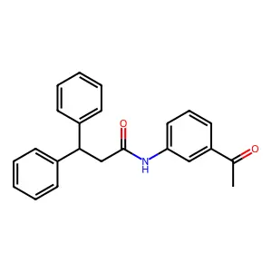 N-(3-acetylphenyl)-3,3-diphenylpropanamide structure