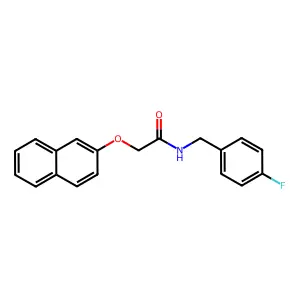 N-(4-fluorobenzyl)-2-(naphthalen-2-yloxy)acetamide structure