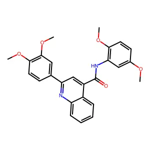 N-(2,5-dimethoxyphenyl)-2-(3,4-dimethoxyphenyl)quinoline-4-carboxamide structure