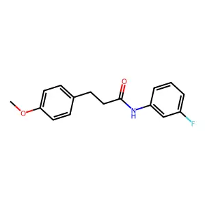 N-(3-fluorophenyl)-3-(4-methoxyphenyl)propanamide structure
