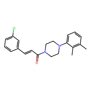 (E)-3-(3-chlorophenyl)-1-[4-(2,3-dimethylphenyl)piperazin-1-yl]prop-2-en-1-one structure