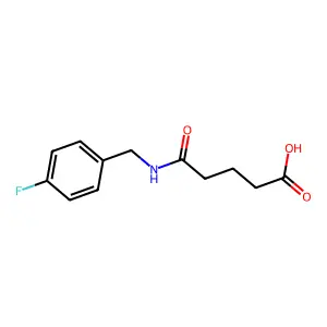 5-[(4-Fluorobenzyl)amino]-5-oxopentanoic acid structure