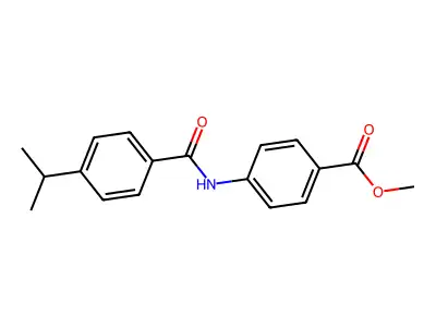 Methyl 4-{[4-(methylethyl)phenyl]carbonylamino}benzoate structure
