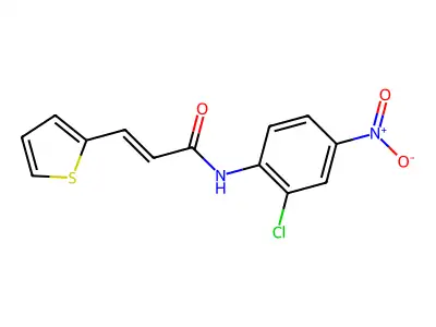 N-(2-chloro-4-nitrophenyl)-3-thiophen-2-ylprop-2-enamide structure