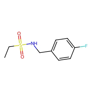 N-[(4-fluorophenyl)methyl]ethanesulfonamide structure