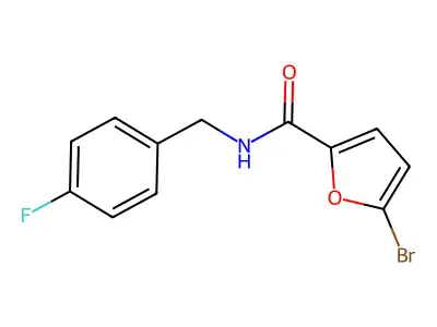 5-bromo-N-[(4-fluorophenyl)methyl]furan-2-carboxamide structure